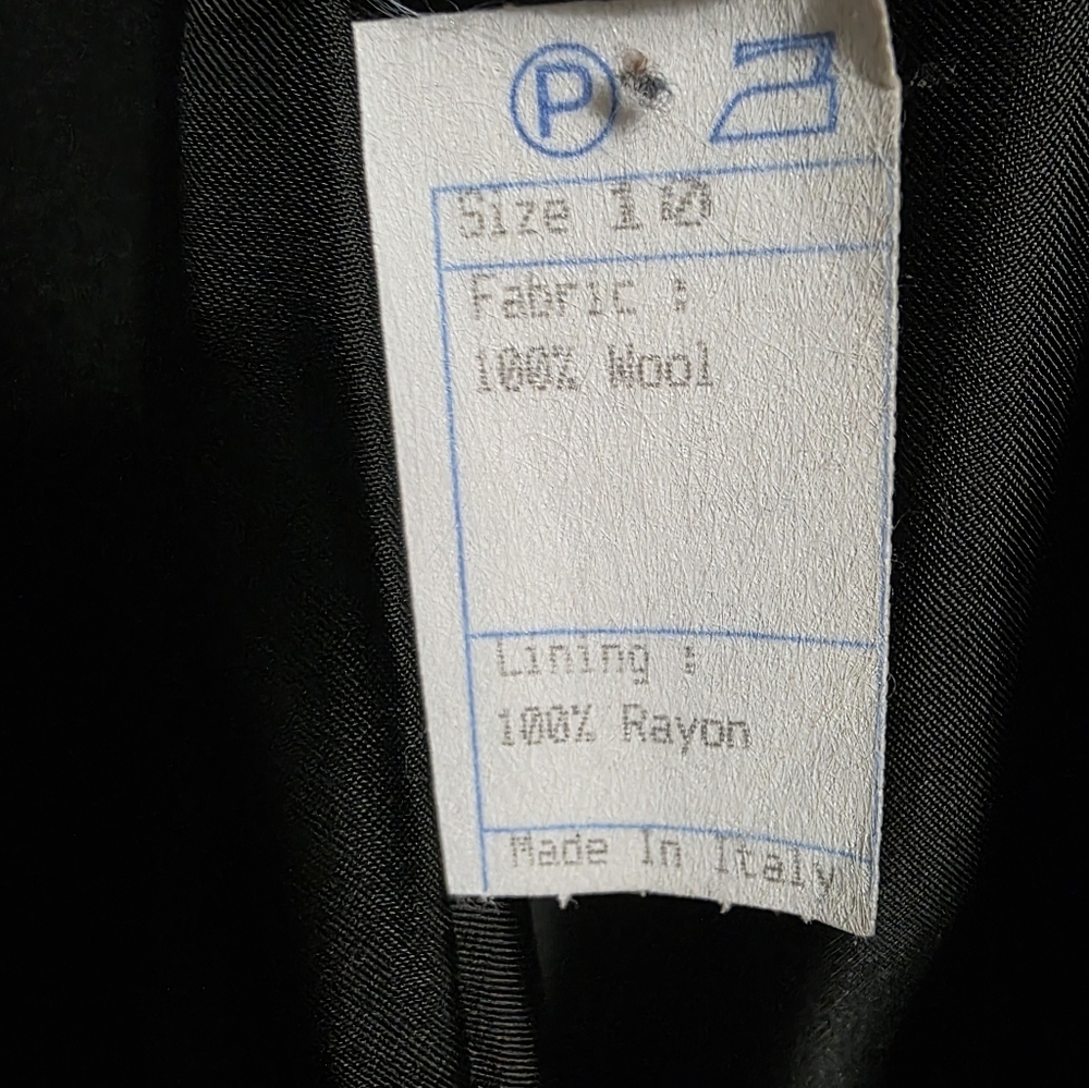 Cinzia Rocca By Rodel Black Winter Wool Coat w Fox Fur Trim Cuffs IT46/ US 16 - Picture 12 of 17